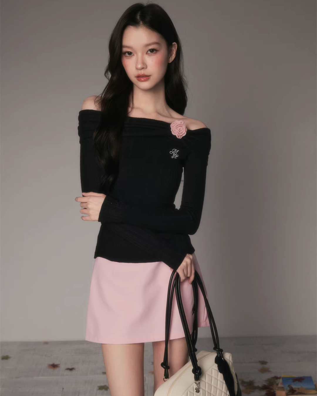 Off-Shoulder Long Sleeve Top Off-Shoulder Long Sleeve Top