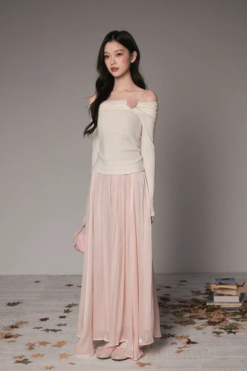 Off-Shoulder Long Sleeve Top