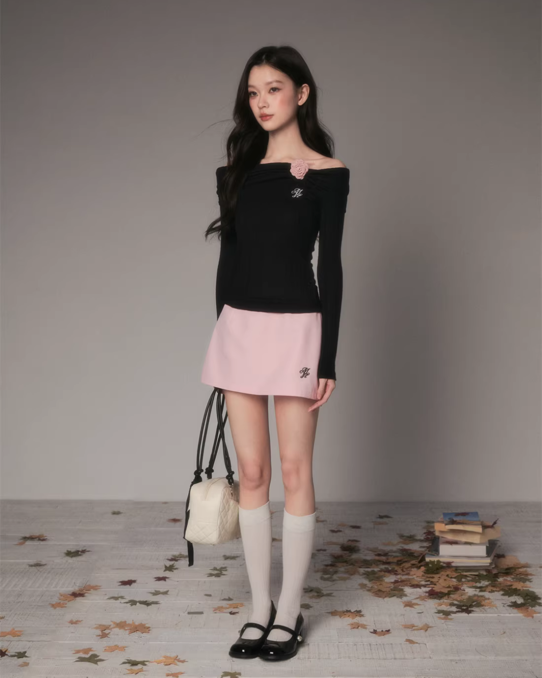 Off-Shoulder Long Sleeve Top Off-Shoulder Long Sleeve Top