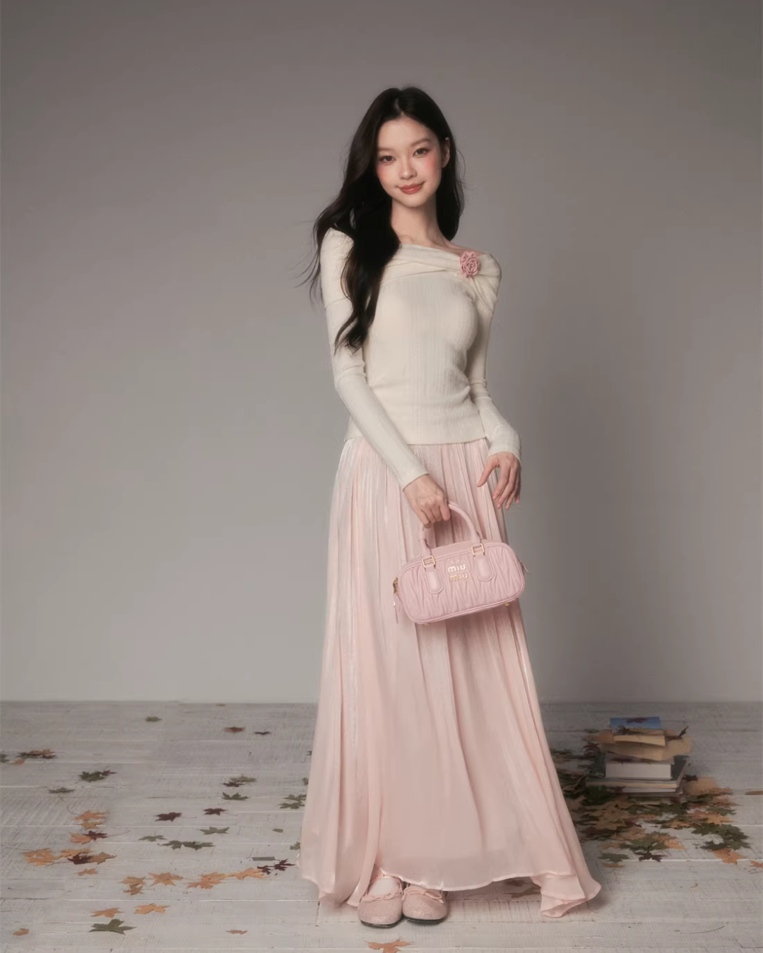 Off-Shoulder Long Sleeve Top Off-Shoulder Long Sleeve Top