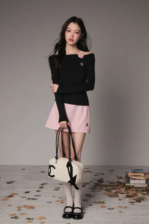 Off-Shoulder Long Sleeve Top