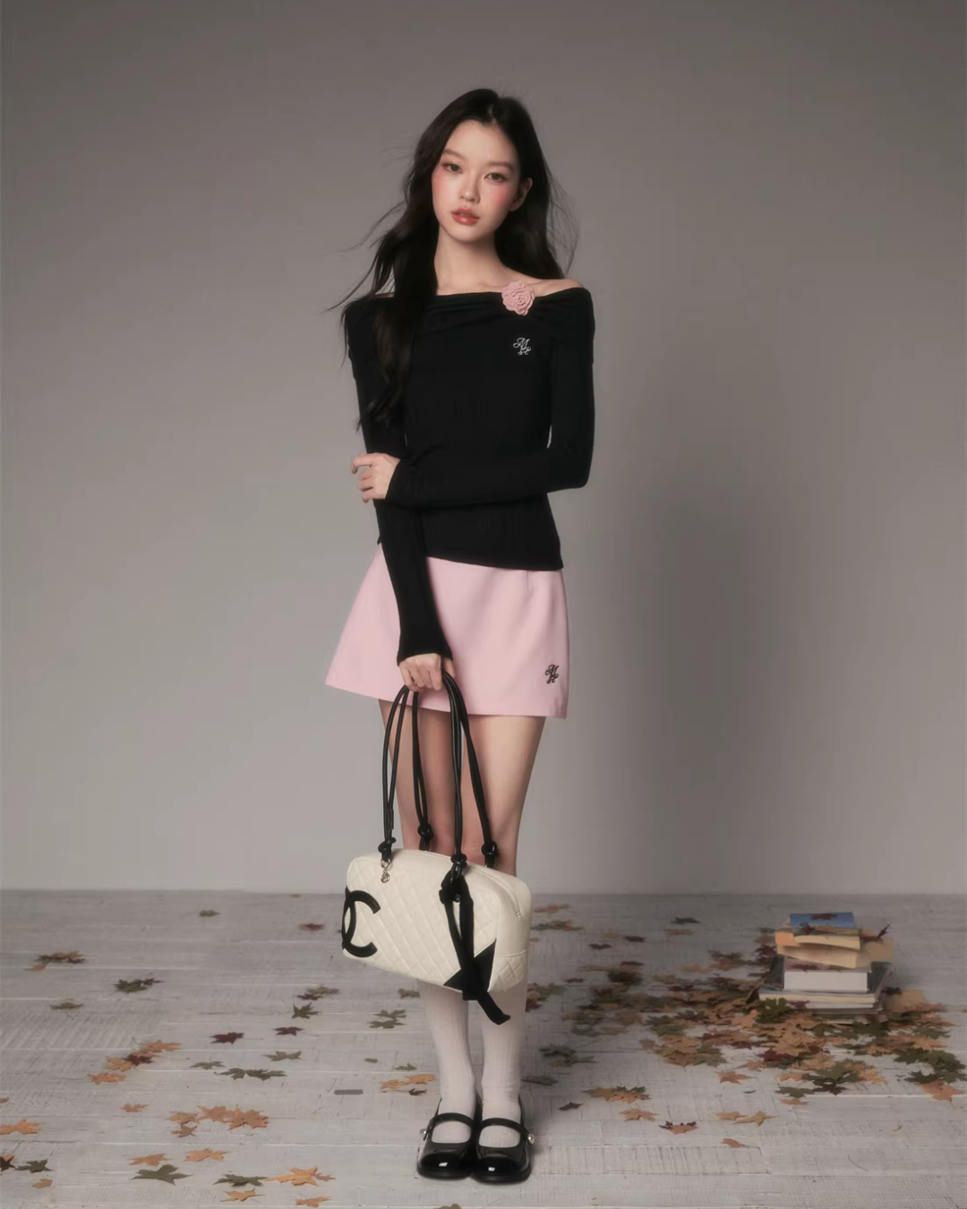 Off-Shoulder Long Sleeve Top Off-Shoulder Long Sleeve Top