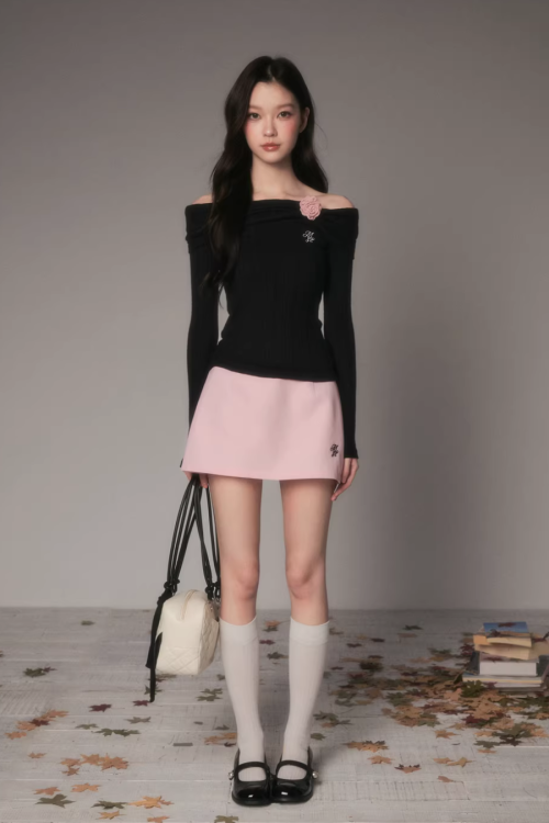 Off-Shoulder Long Sleeve Top