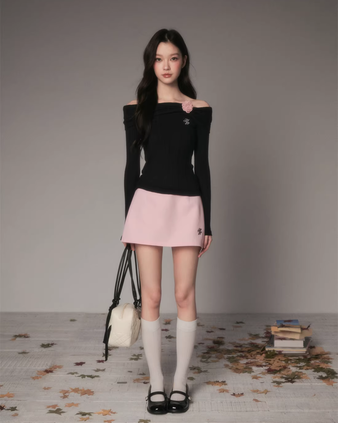 Off-Shoulder Long Sleeve Top Off-Shoulder Long Sleeve Top