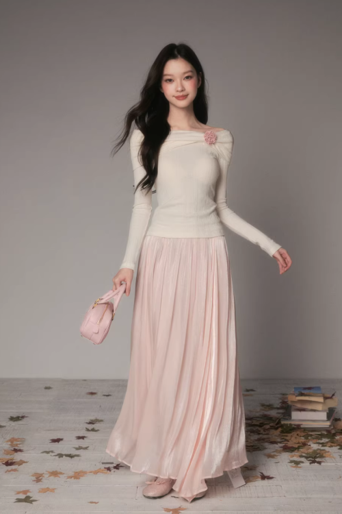 Off-Shoulder Long Sleeve Top