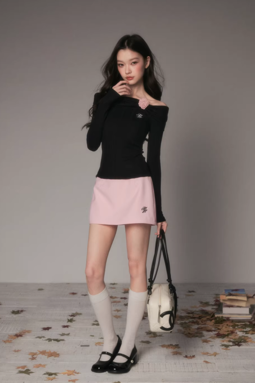 Off-Shoulder Long Sleeve Top