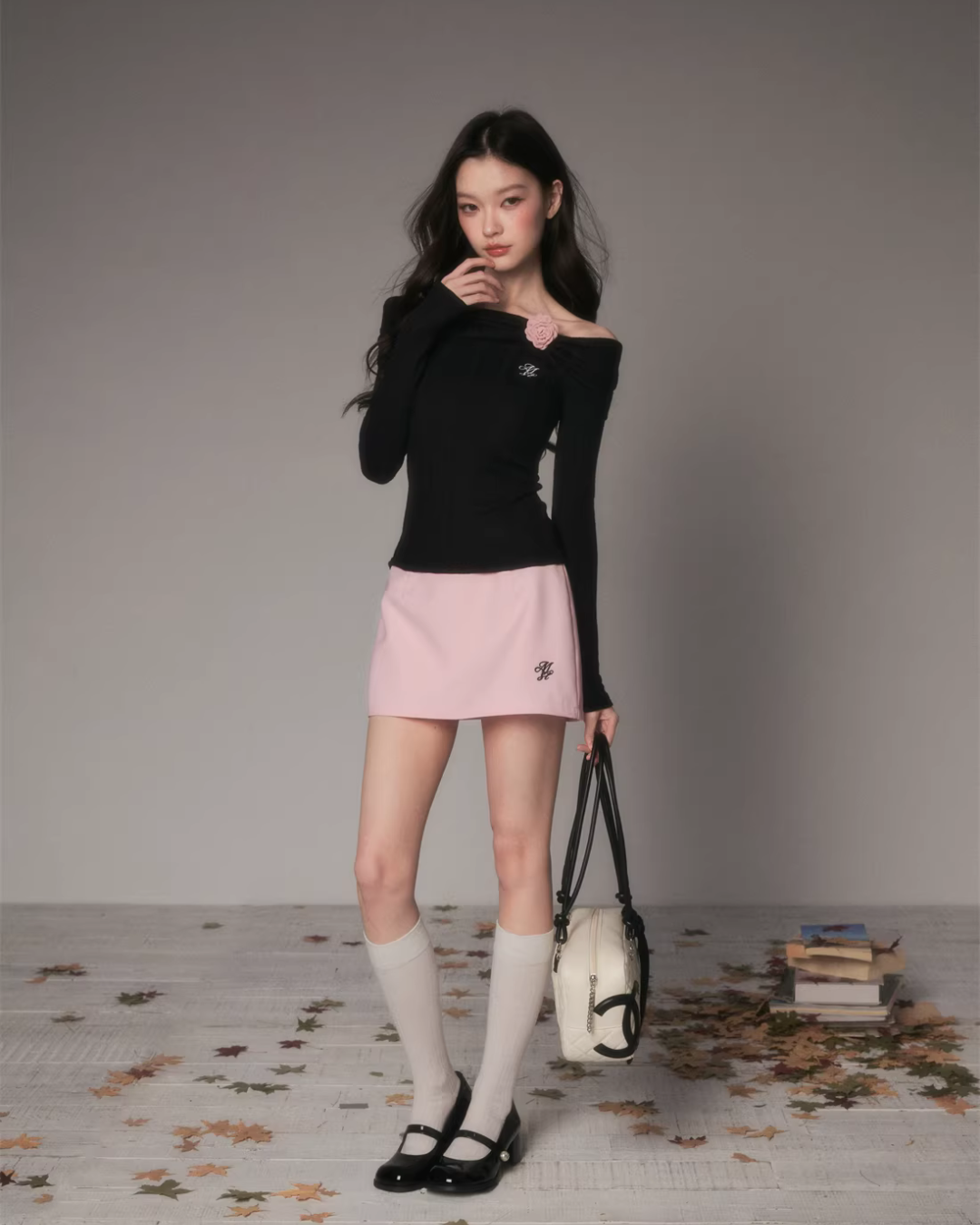 Off-Shoulder Long Sleeve Top Off-Shoulder Long Sleeve Top