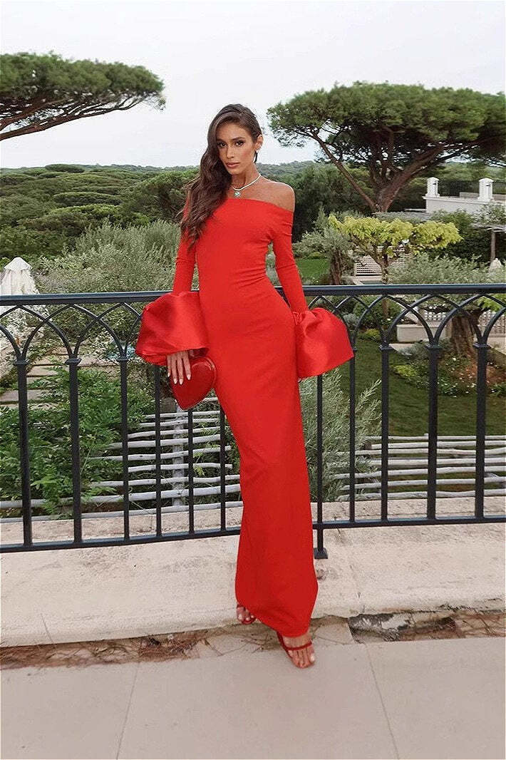 Off Shoulder Puff Sleeve Maxi Dress Off Shoulder Puff Sleeve Maxi Dress
