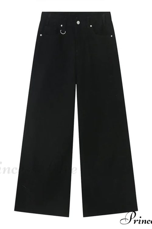 Old Male Pants Summer Blue Washed Denim Casual Menwear Wide Leg Trousers 2024 New Fashion Jeans