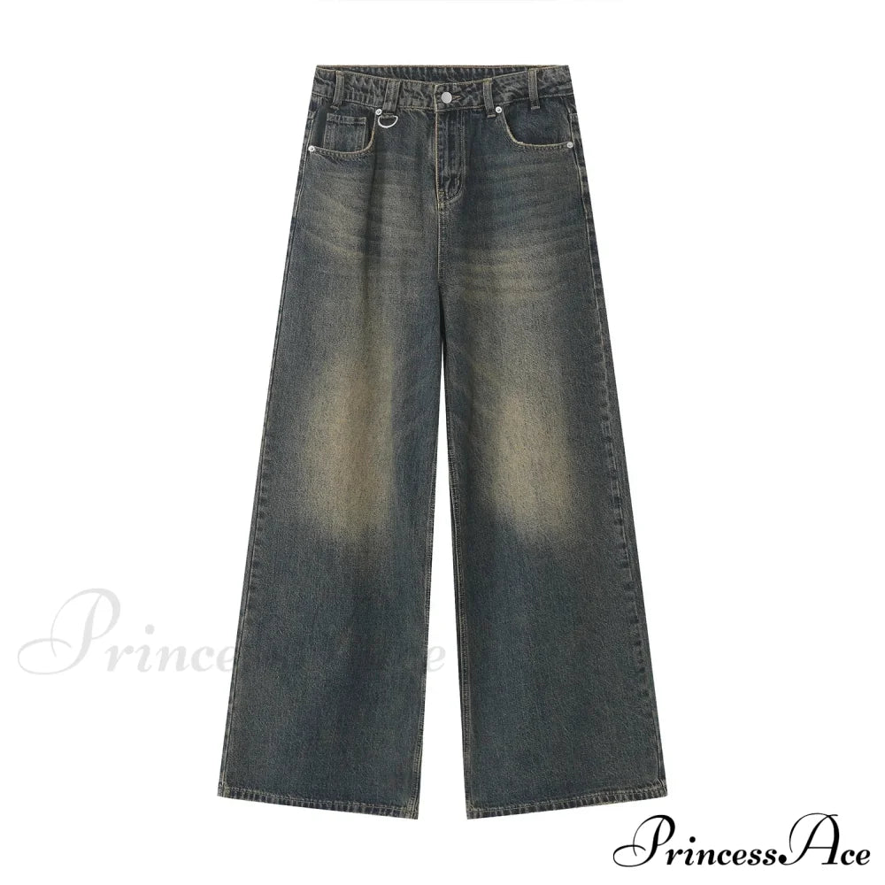 Old Male Pants Summer Blue Washed Denim Casual Menwear Wide Leg Trousers 2024 New Fashion Jeans Old Male Pants Summer Blue Washed Denim Casual Menwear Wide Leg Trousers 2024 New Fashion Jeans
