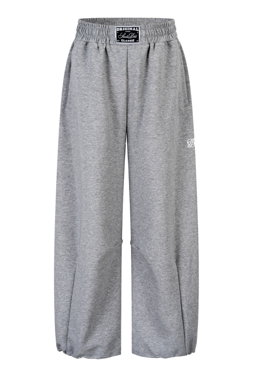 One Point Logo One-Shoulder Top / Wide Pants