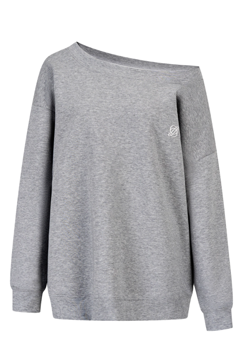 One Point Logo One-Shoulder Top / Wide Pants