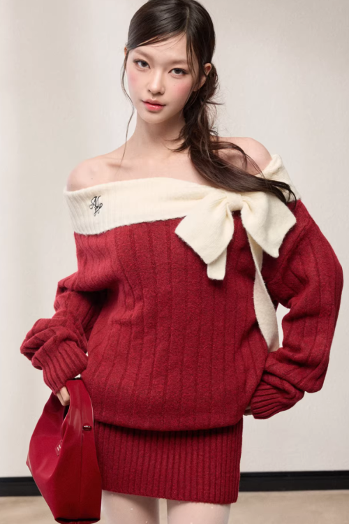 One-Shoulder Knit Dress