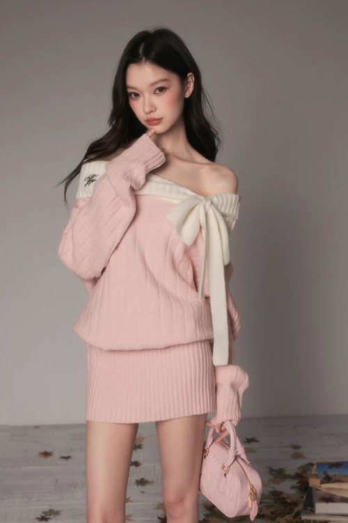 One-Shoulder Knit Dress