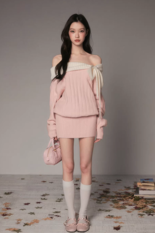 One-Shoulder Knit Dress
