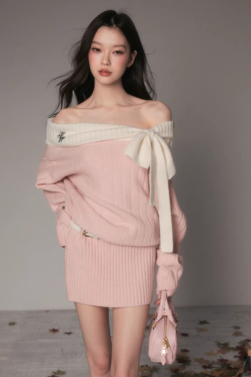 One-Shoulder Knit Dress