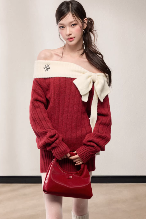 One-Shoulder Knit Dress