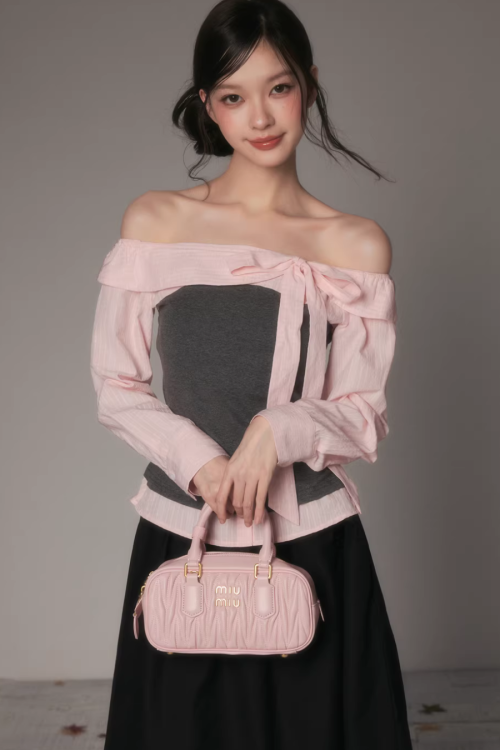 One-Shoulder Long-Sleeve Top