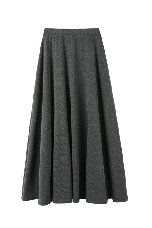 One-Shoulder Long-Sleeve Top / Wide Pants / Relaxed Long Skirt