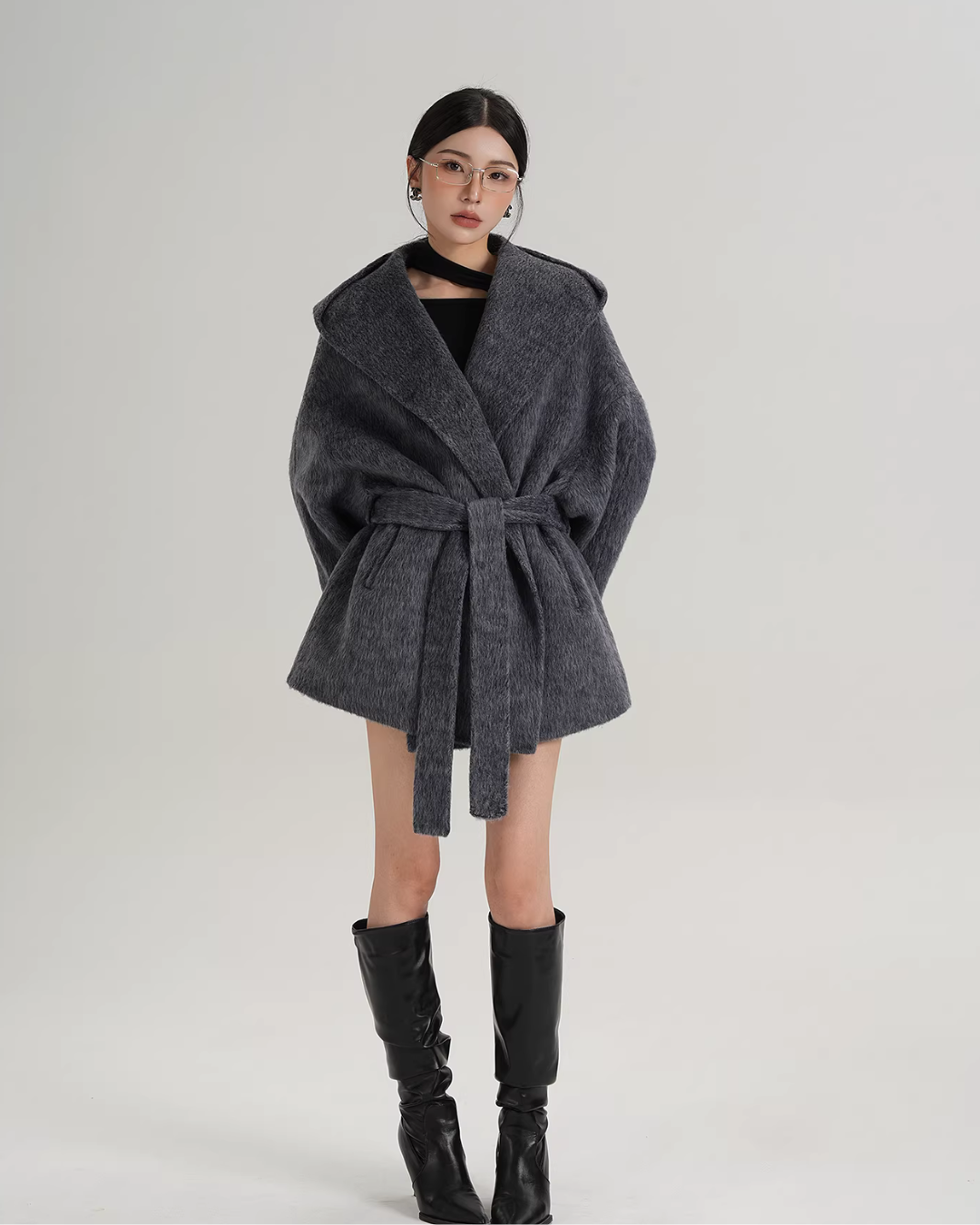 Open Collar Long Coat Open Collar Long Coat