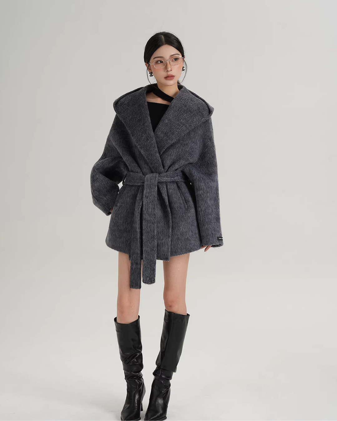 Open Collar Long Coat Open Collar Long Coat