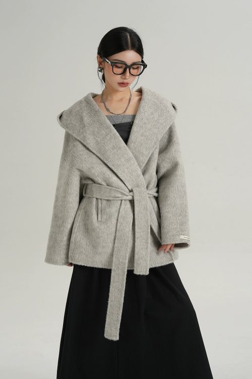 Open Collar Long Coat