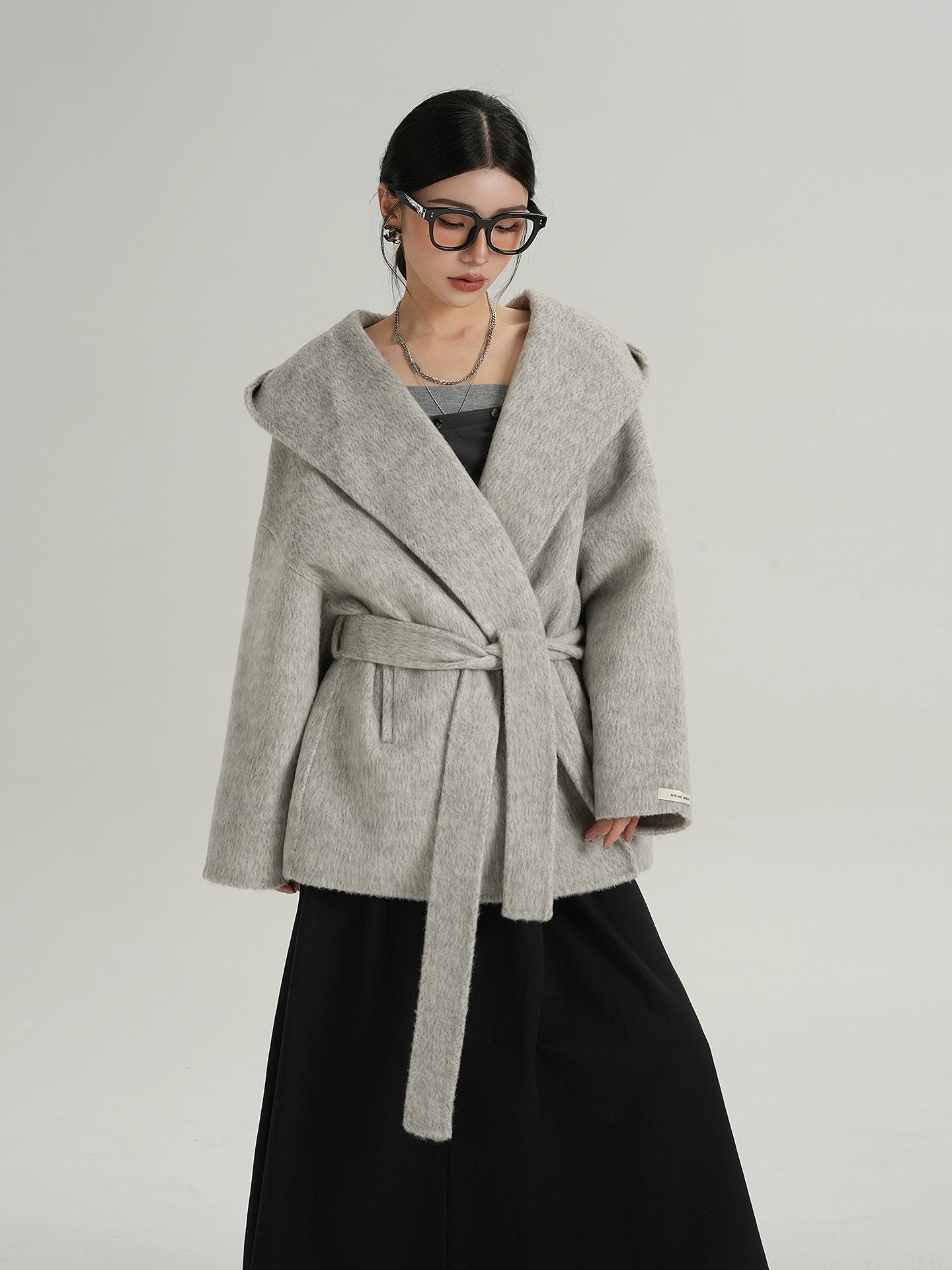 Open Collar Long Coat Open Collar Long Coat