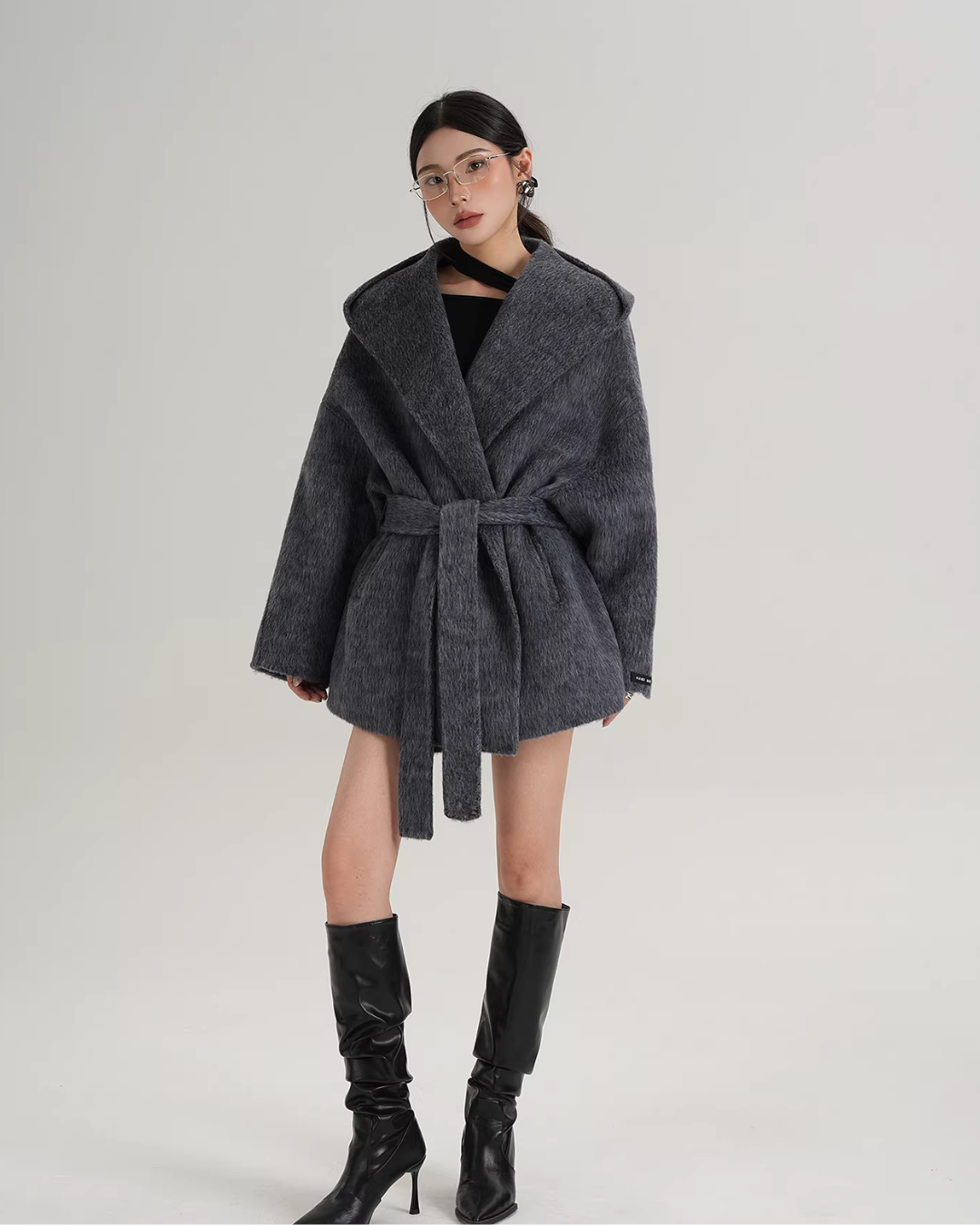 Open Collar Long Coat Open Collar Long Coat