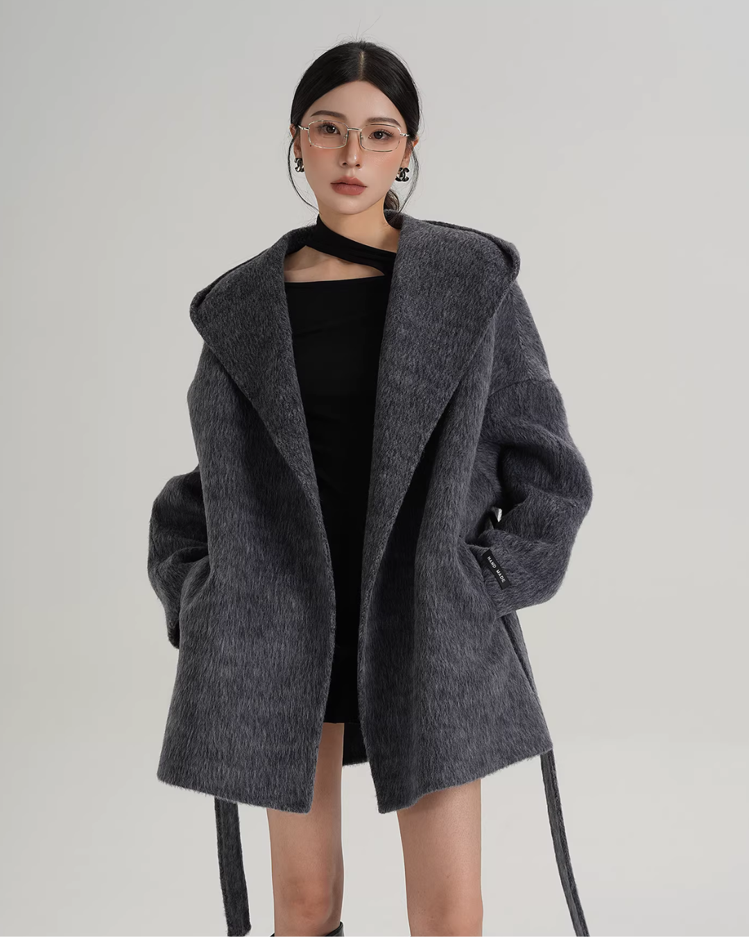 Open Collar Long Coat Open Collar Long Coat