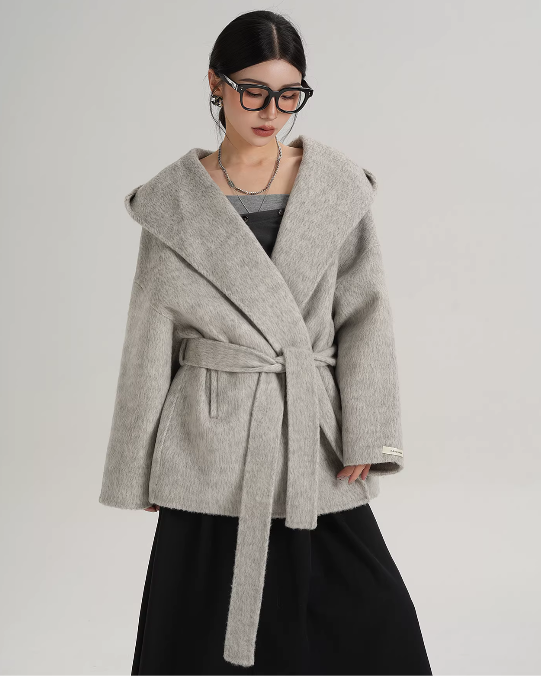 Open Collar Long Coat Open Collar Long Coat