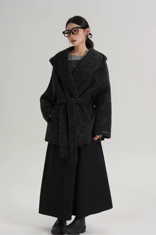 Open Collar Long Coat