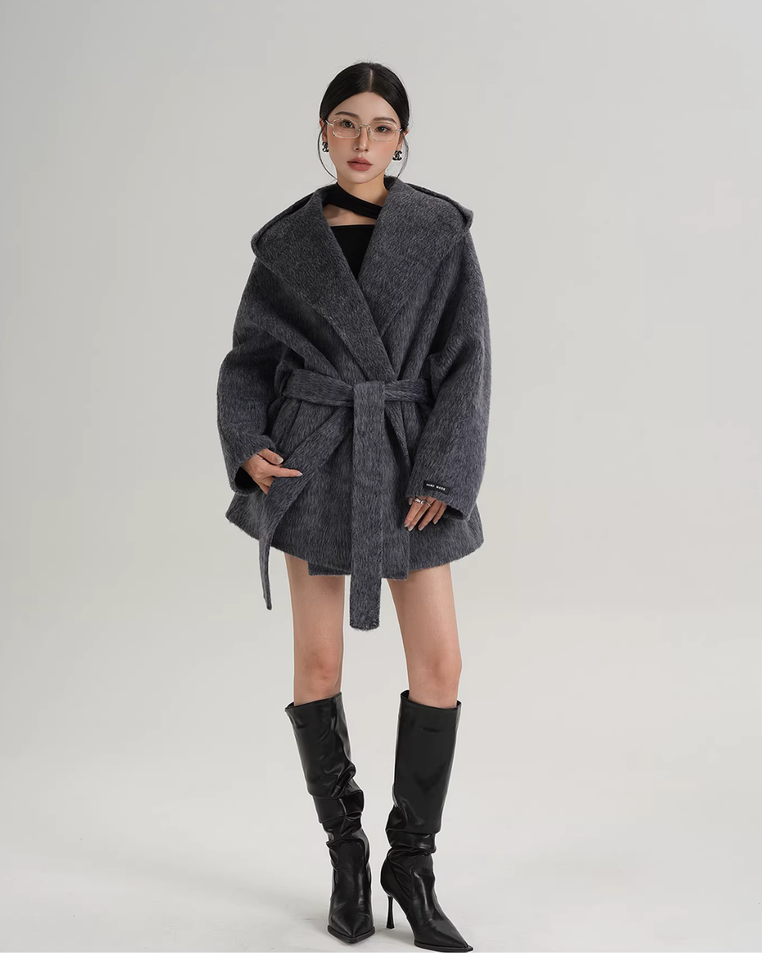 Open Collar Long Coat Open Collar Long Coat