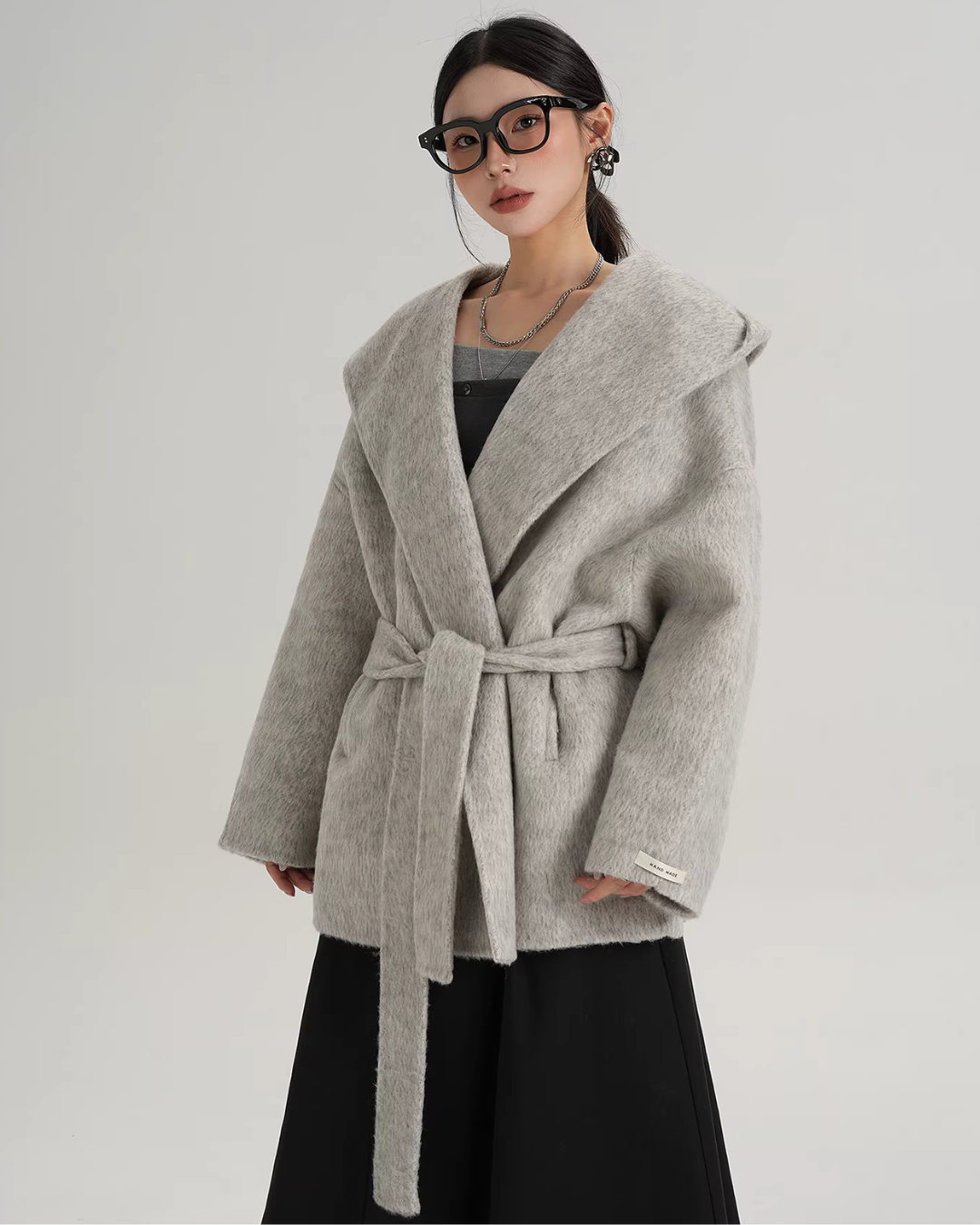 Open Collar Long Coat Open Collar Long Coat