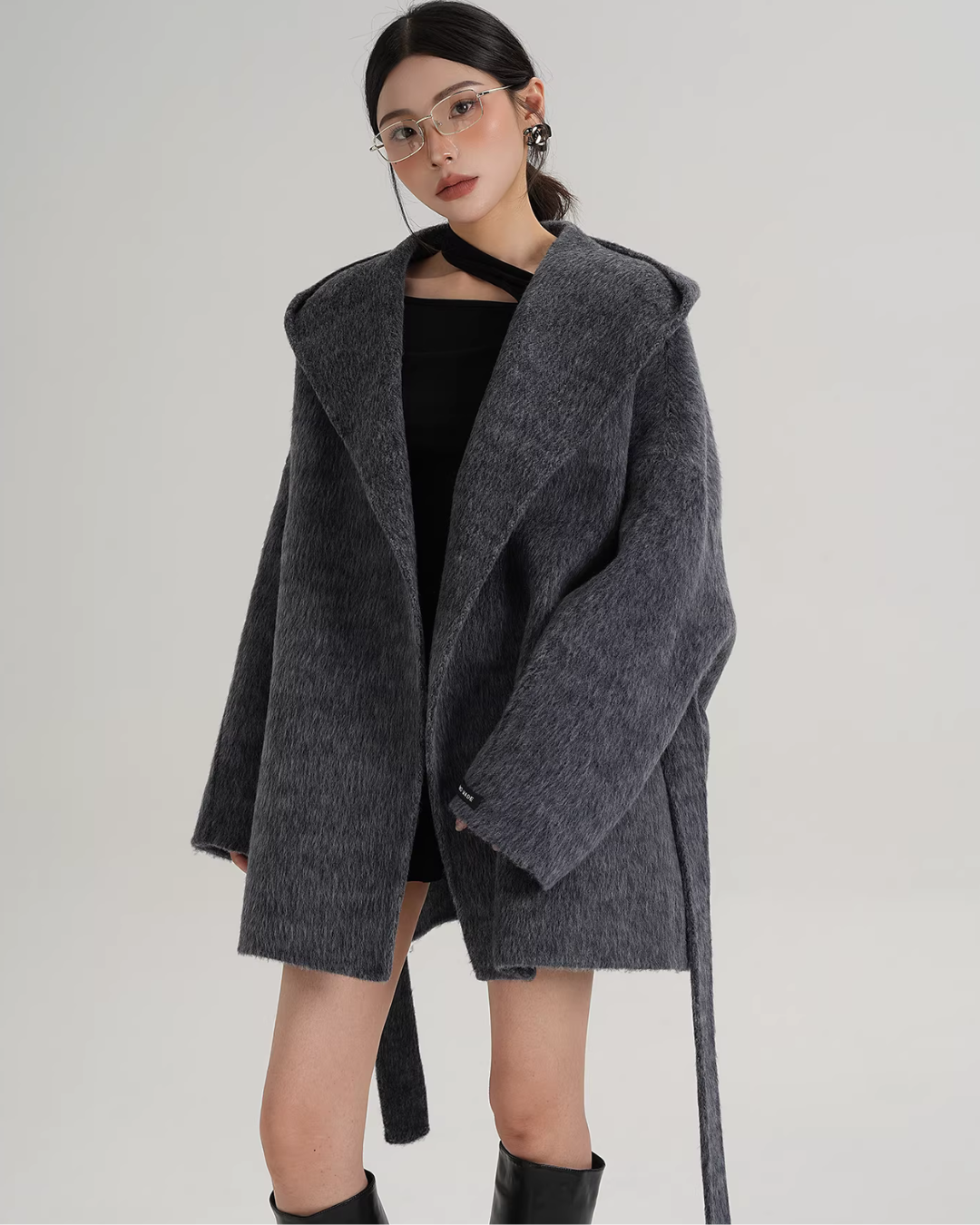 Open Collar Long Coat Open Collar Long Coat