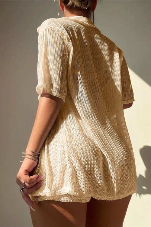 Open Knit Beach Cover Up Set