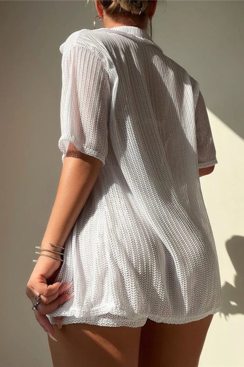 Open Knit Beach Cover Up Set