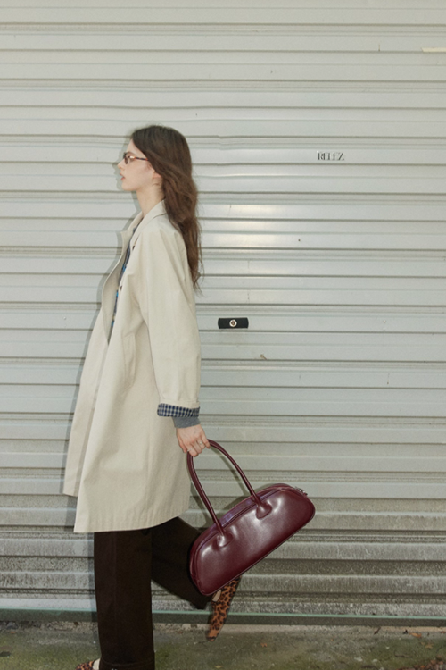 Paid Collar Long Coat