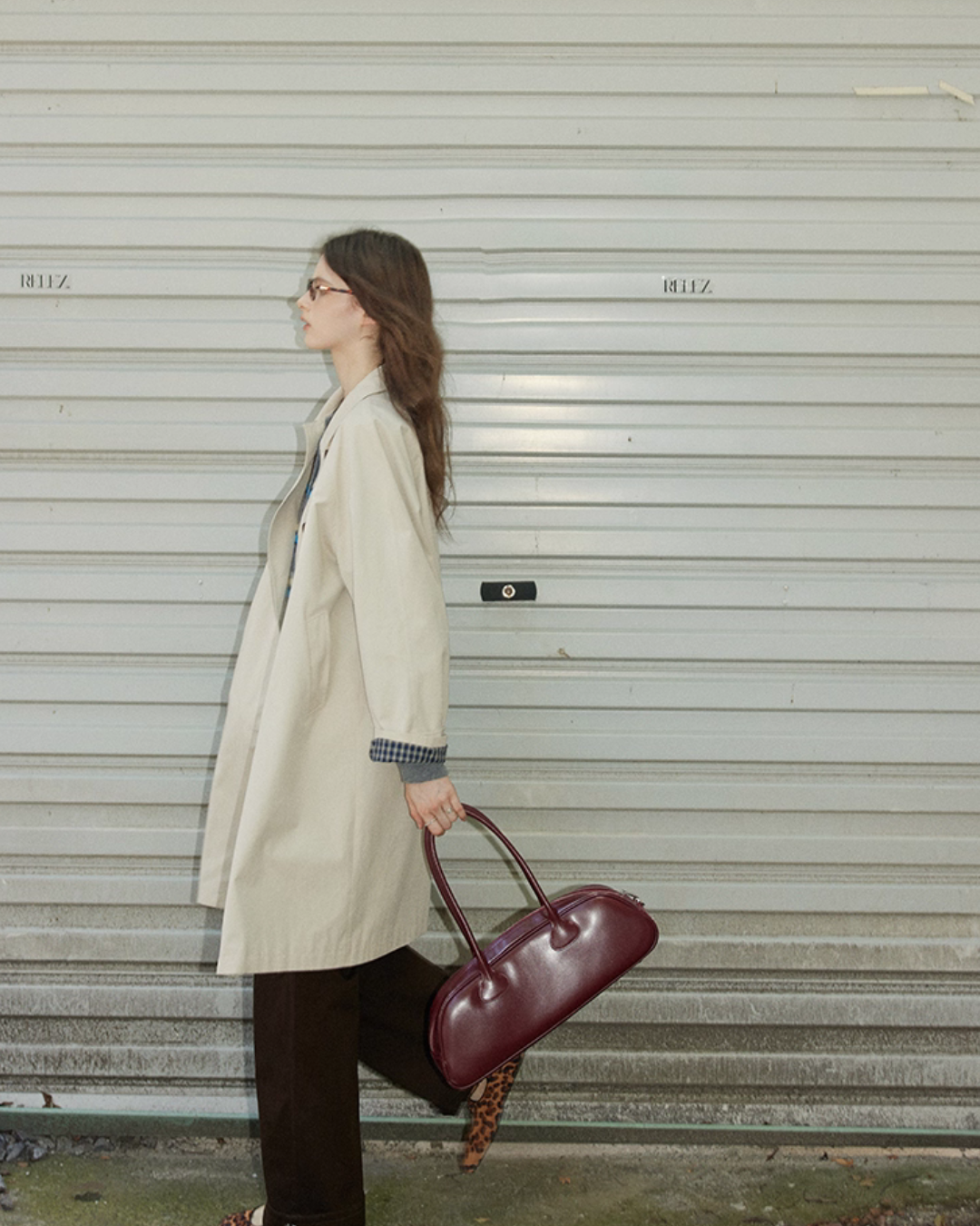 Paid Collar Long Coat Paid Collar Long Coat