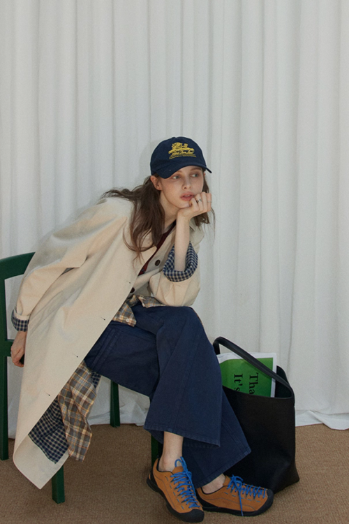 Paid Collar Long Coat