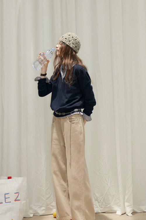 Paid Collar Long Sleeve Shirt