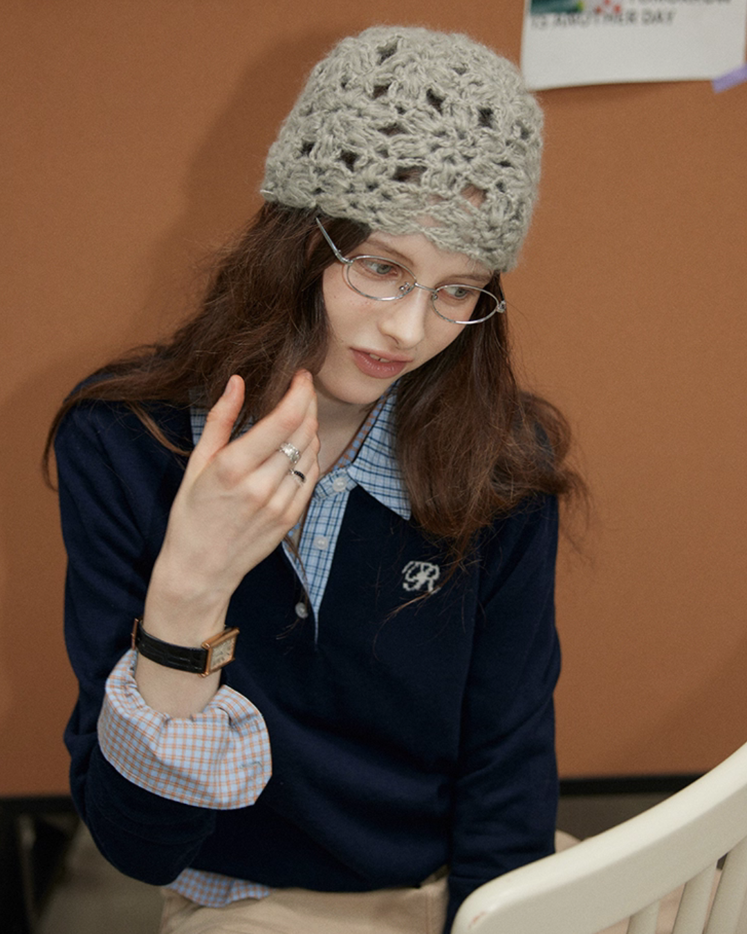 Paid Collar Long Sleeve Shirt Paid Collar Long Sleeve Shirt