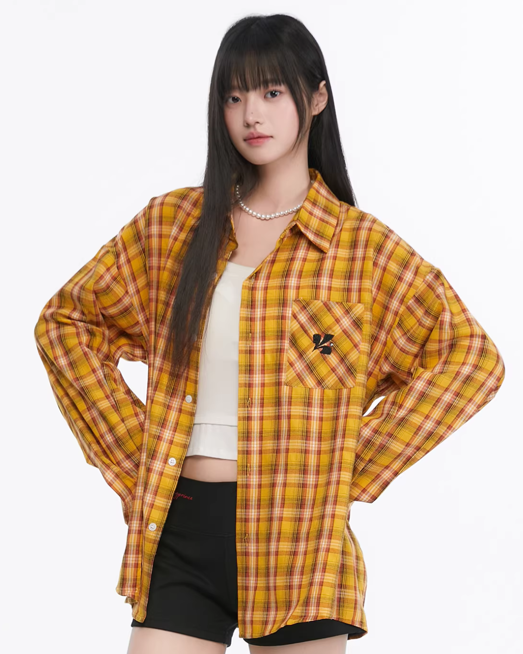 Paid Loose Long-Sleeve Shirt / Washed Straight Jeans Paid Loose Long-Sleeve Shirt / Washed Straight Jeans