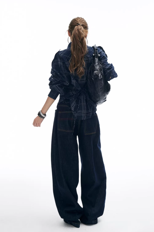 Paid Loose Long-Sleeve Shirt