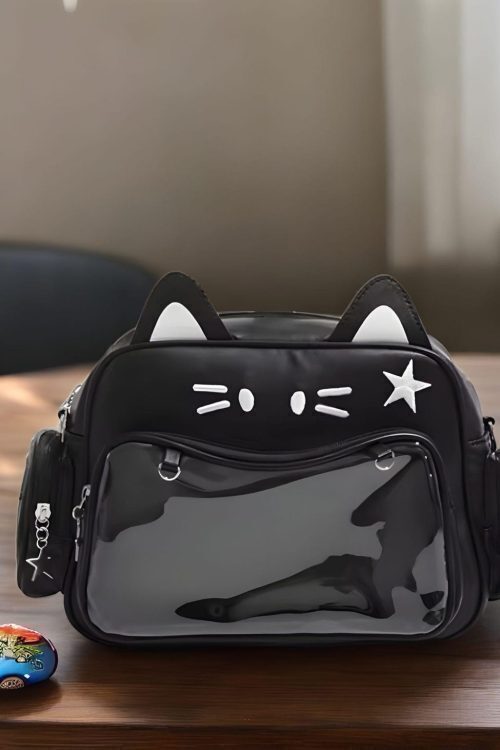 Pastel Cat Ita Shoulder Bag for Pin Display