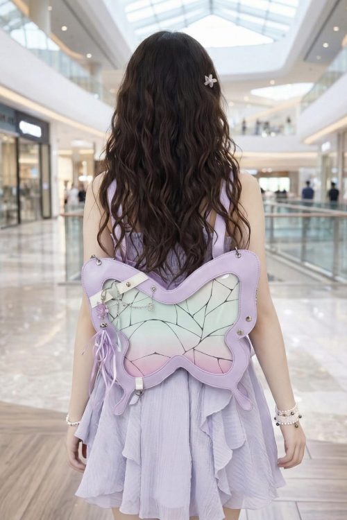 Pastel Convertible Bag with Clear Window for Pin Display