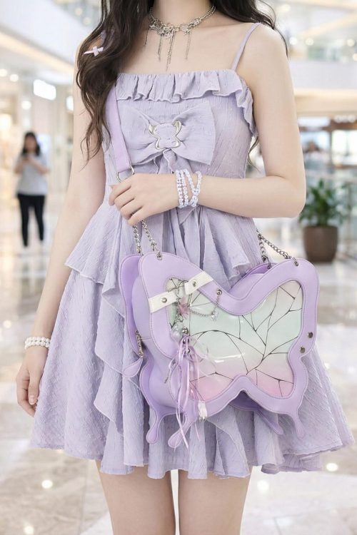 Pastel Convertible Bag with Clear Window for Pin Display