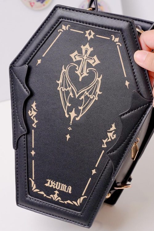 Pastel Gothic Ita Crossbody Bag with Clear Window for Pin Display