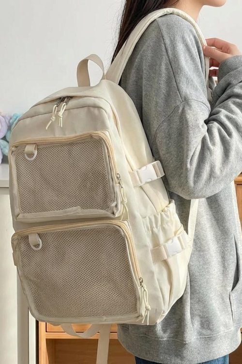 Pastel Ita Backpack with Clear Window for Pin Display
