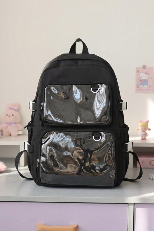 Pastel Ita Backpack with Clear Window for Pin Display