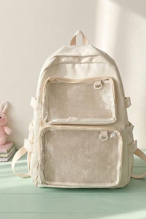 Pastel Ita Backpack with Clear Window for Pin Display